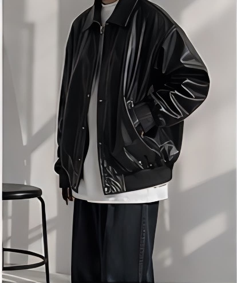 フェイクレザーブルゾン