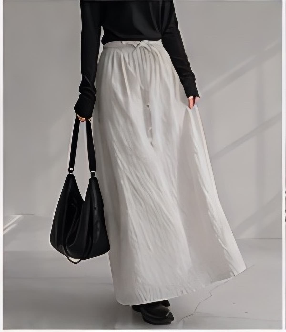 コットンロングフレアスカート